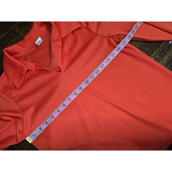 Vintage 70s Red Collared Neck Basic Shirt - Picture 6 of 9